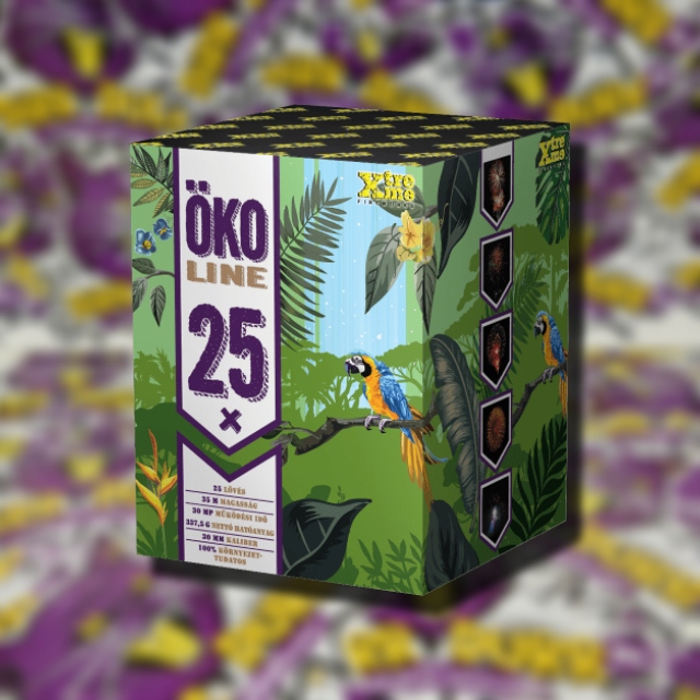 Öko 25 - 25 lövés 30mm környezetbarát tűzijáték telep