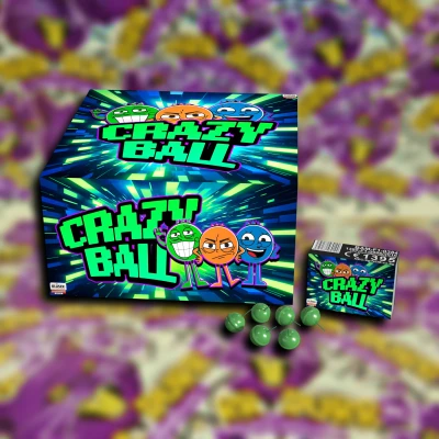 CRAZY BALL - recsegő durrogó labda 24db / csomag