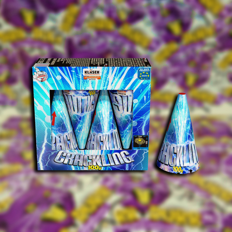 CRACKLING VULKÁN - 100g 4db/csomag szikraszökőkút termékfotó