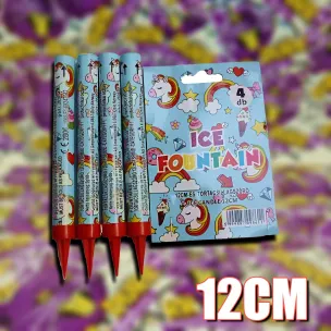 Unikornis Mintájú Torta Tűzijáték 12cm