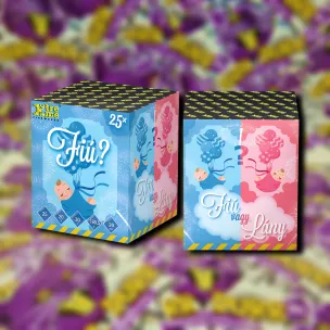 FIÚ / BOY 25 lövés 20mm BABANEME / GENDER REVEAL