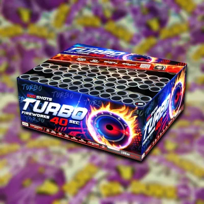 Turbo Fireworks 100 lövés 20mm 40sec multishape