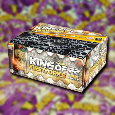 King of Fireworks F2 136 lövés 20+25+30mm multikaliber, multishape