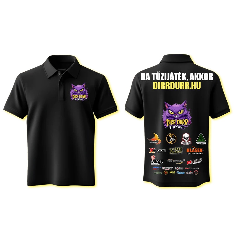 "Logós" Galléros Póló Fekete színben S-es méret termékfotó