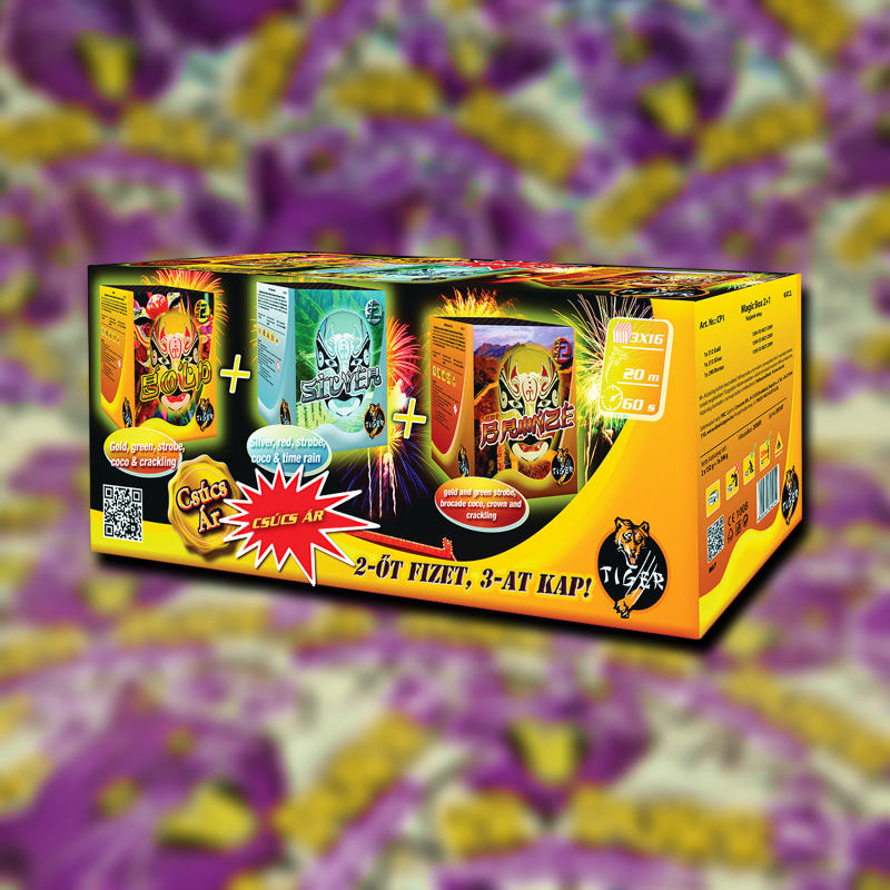 MAGIC BOX - 3 in 1 /Gold, Silver, Bronze/ 48 lövés 20mm termékfotó