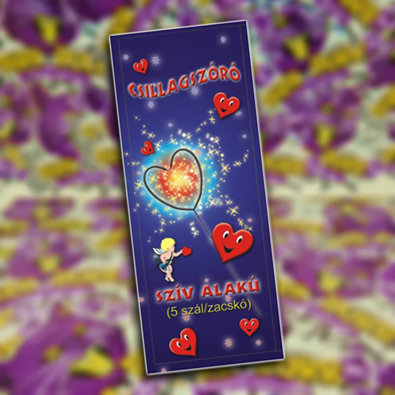 SZÍV ALAKÚ CSILLAGSZÓRÓ - 5db/csomag termékfotó