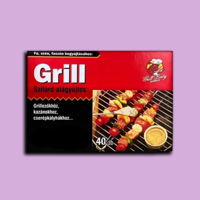 GRILL SZILÁRD ALÁGYÚJTÓS - 40db