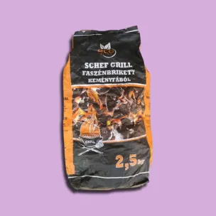 SCHEF PRÉMIUM GRILL FASZÉN KEMÉNYFÁBÓL 2,5kg