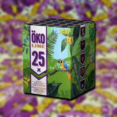 Öko 25 - 25 lövés 30mm környezetbarát tűzijáték telep