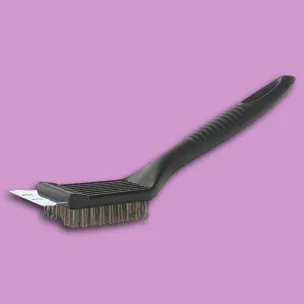 2 az 1-ben BBQ grill tisztítókefe kaparóval