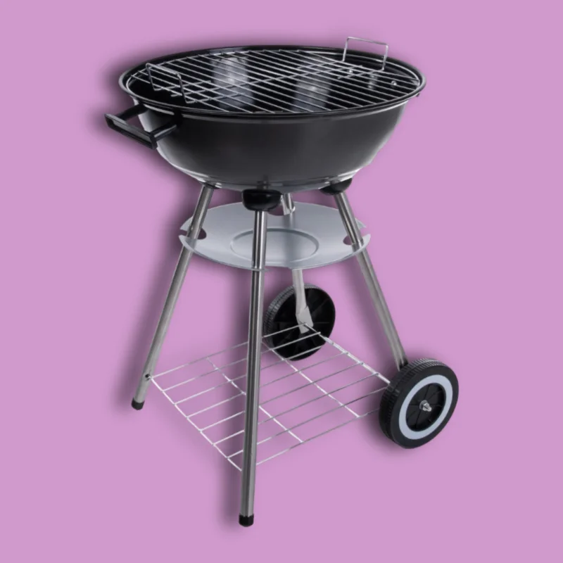 Geko kerek faszenes grill fedéllel – 39 cm átmérőjű rács termékfotó 3