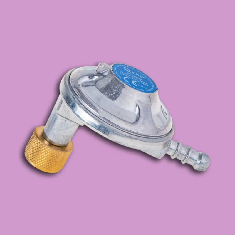 Sarok kivitelű propán–bután gázreduktor, 37 mbar, 1,5 kg/óra termékfotó 1