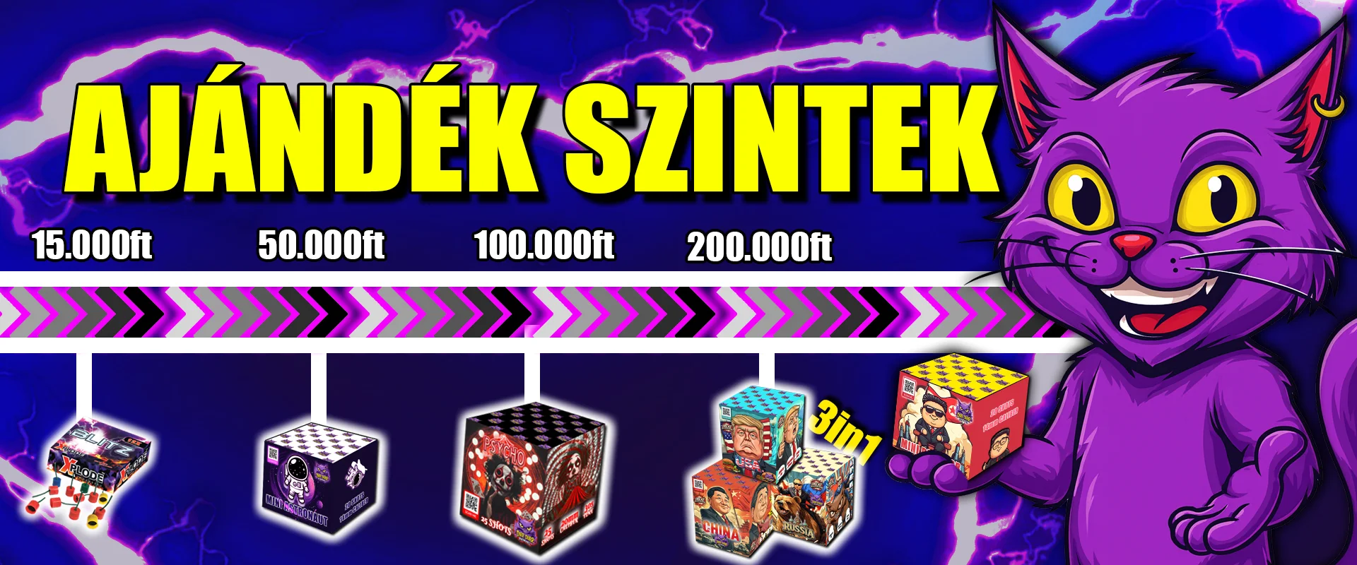 AJÁNDÉK SZINTEK - Garantált ajándék minden megrendelés mellé!